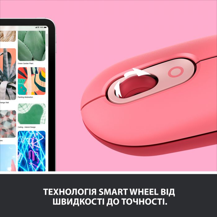 Мишка бездротова Logitech POP Mouse Bluetooth Heartbreaker Rose (910-006548)