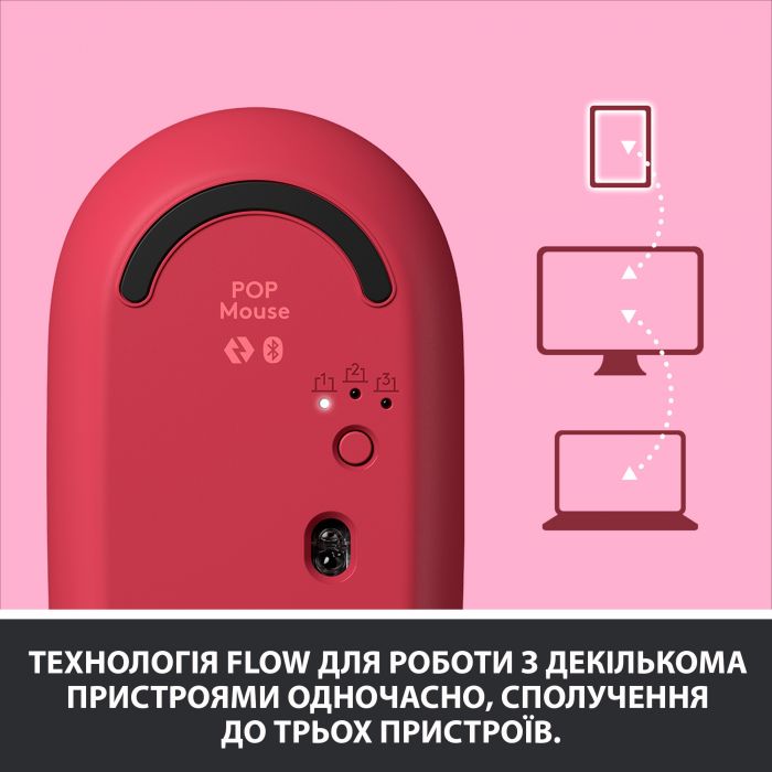 Мишка бездротова Logitech POP Mouse Bluetooth Heartbreaker Rose (910-006548)