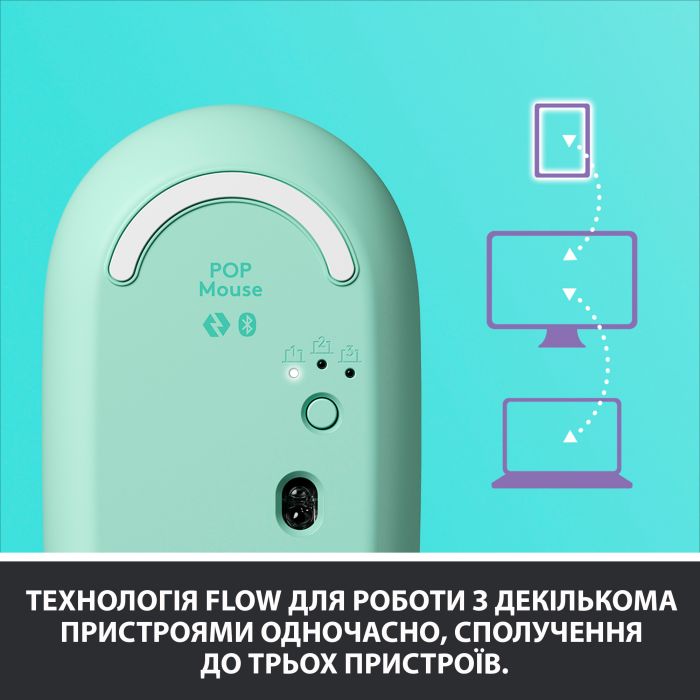 Миша бездротова Logitech POP Mouse Bluetooth Daydream Mint (910-006547)