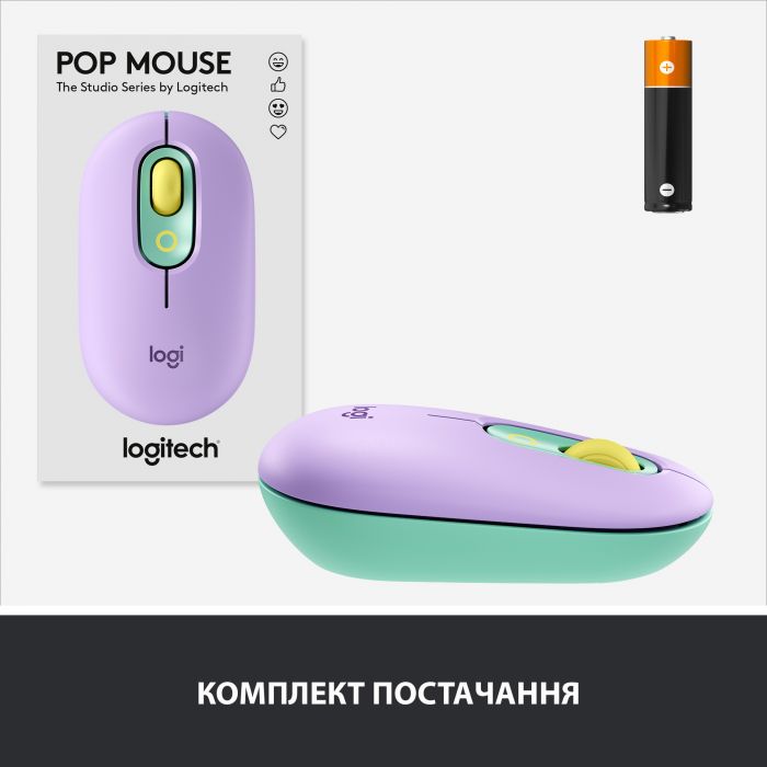 Мишка бездротова Logitech POP Mouse Bluetooth Daydream Mint (910-006547)