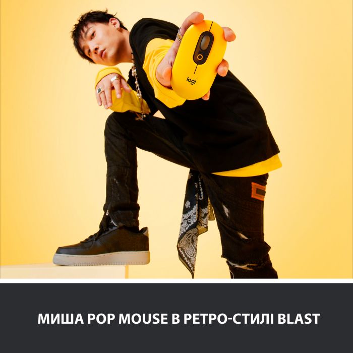 Мишка бездротова Logitech POP Mouse Bluetooth (910-006546) Blast Yellow