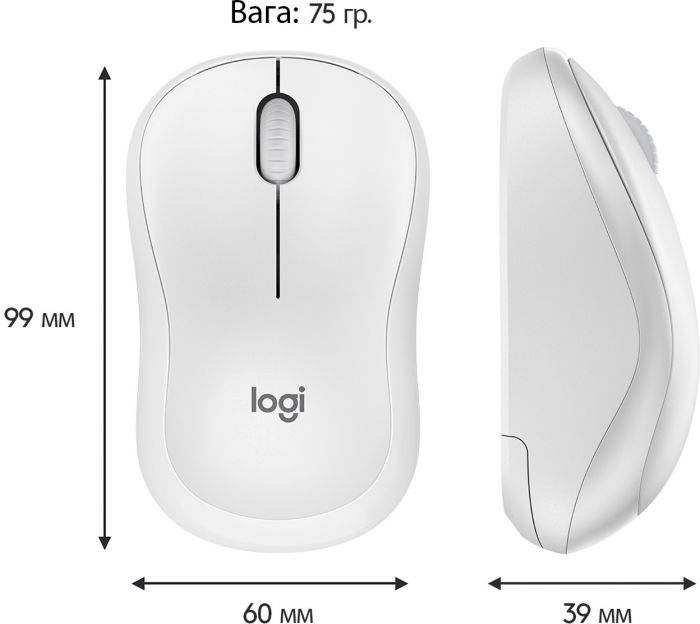 Мишка бездротова Logitech M220 Silent White (910-006128)