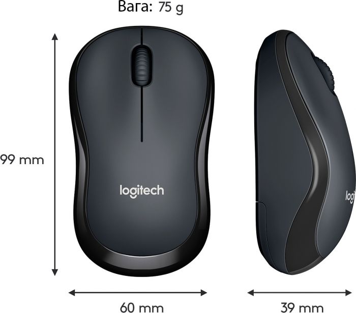 Мишка бездротова Logitech M220 Silent (910-004878) Charcoal USB