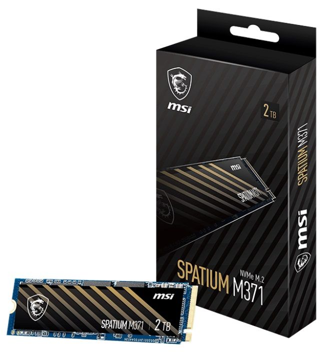 Накопичувач SSD 2TB MSI Spatium M371 M.2 2280 PCIe 4.0 x4 NVMe 3D NAND TLC (S78-440Q450-P83)