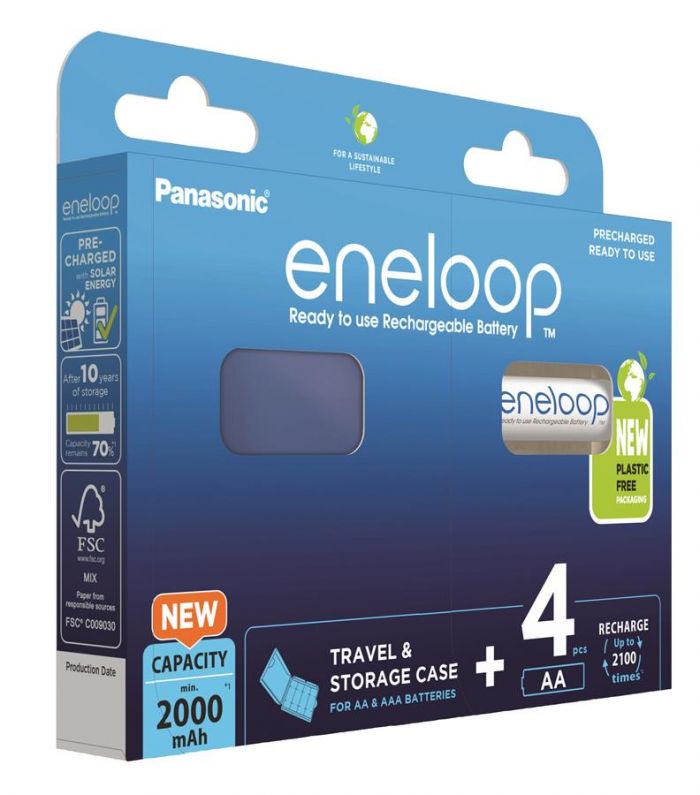 Акумулятори Panasonic Eneloop AA NI-MH 2000 mAh BL 4 шт+ Case