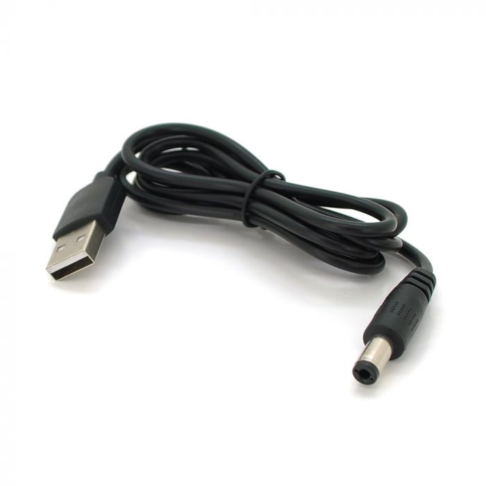 Кабель для роутера 5.5/2.1mm(M)=> USB2.0 (Out:5V), 0.7м, Black, (YT29169/29169)_OEM