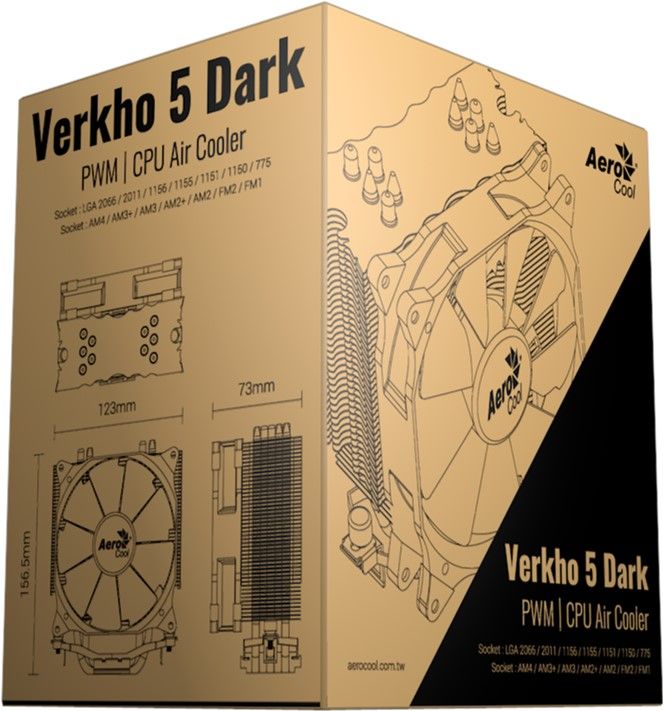 Кулер процесорний Aerocool Verkho 5 Dark (ACTC-NA30510.01)