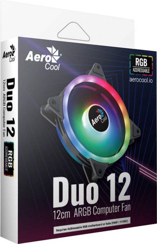 Вентилятор AeroCool Duo 12 (ACF3-DU10217.11), 120х120х25 мм, 6-pin