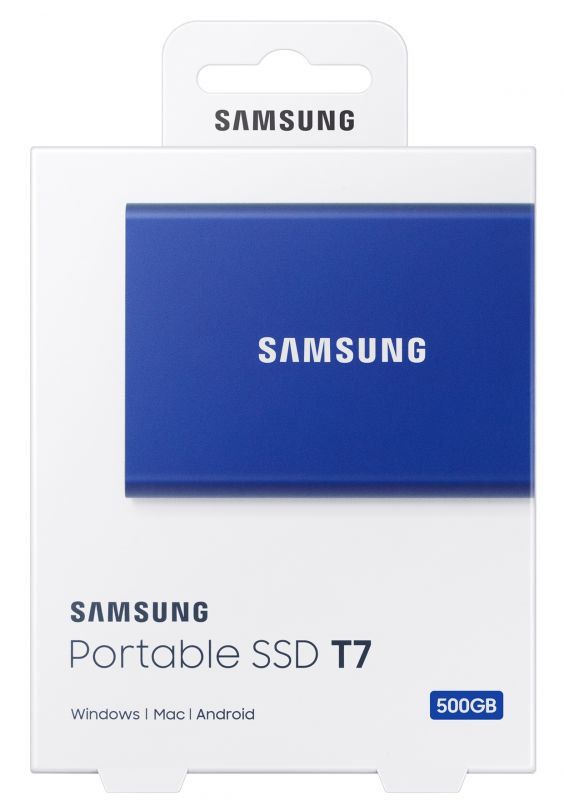 Накопичувач зовнішній SSD 2.5" USB  500GB Samsung T7 Indigo Blue (MU-PC500H/WW)