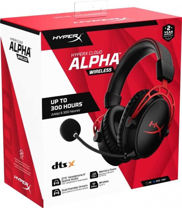 Гарнiтура HyperX Cloud Alpha Wireless Black/Red (4P5D4AA)