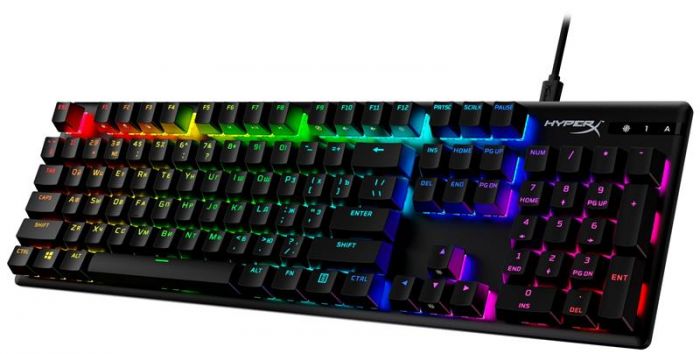 Клавіатура HyperX Alloy Origins Red RGB PBT ENG/RU Black (639N3AA) USB