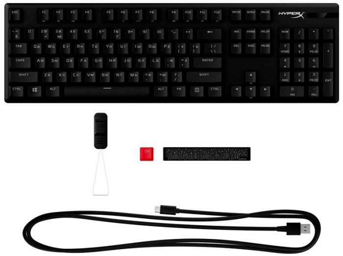 Клавіатура HyperX Alloy Origins Red RGB PBT Black (639N3AA) 