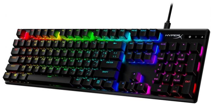 Клавіатура HyperX Alloy Origins Aqua RGB PBT ENG/RU Black (639N5AA) USB