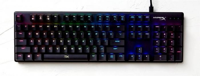 Клавіатура HyperX Alloy Origins Aqua RGB PBT ENG/RU Black (639N5AA) USB