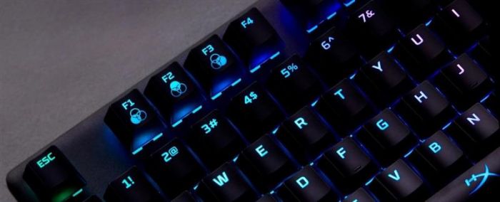 Клавіатура HyperX Alloy Origins Aqua RGB PBT ENG/RU Black (639N5AA) USB