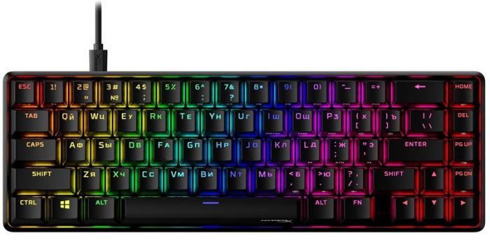 Клавіатура HyperX Alloy Origins 65 Red RGB ENG/RU Black (4P5D6AX) USB
