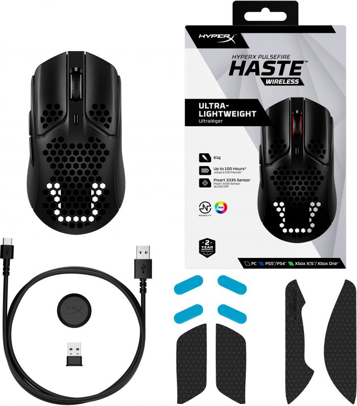 Мишка бездротова HyperX Pulsefire Haste WL Black (4P5D7AA) USB