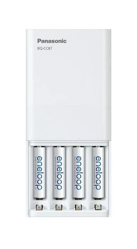 Зарядний пристрій Panasonic USB in/out з функцією Power Bank+4AA 2000 mAh