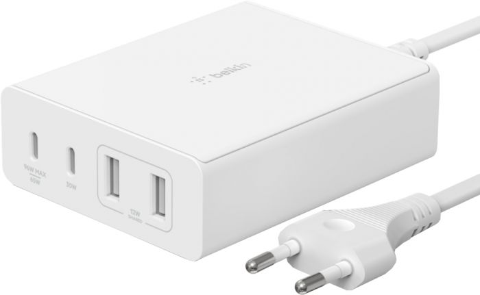 Мережевий зарядний пристрій Belkin GaN Boost Charge Pro 108W USB-С/USB-A (WCH010)