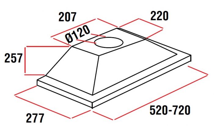 Витяжка Grifon GR BIN F9 52 BL