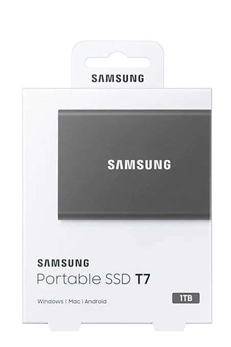 Накопичувач зовнішній SSD 2.5" USB 1.0TB Samsung T7 Titan Gray (MU-PC1T0T/WW)