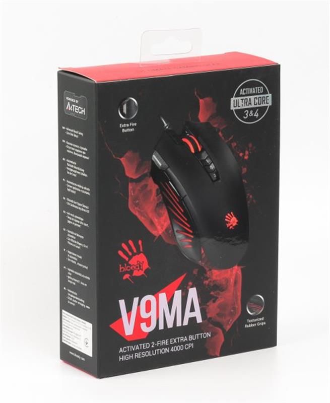 Мишка A4Tech V9MA Bloody Black USB