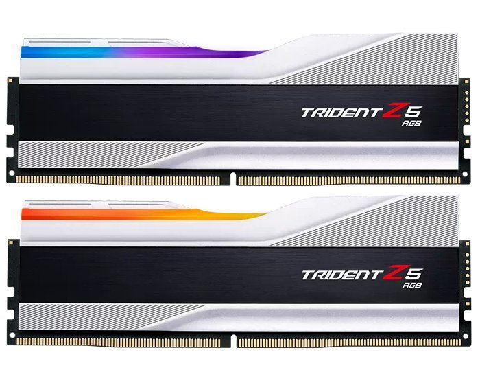 Модуль пам`ятi DDR5 2x32GB/6000 G.Skill Trident Z5 RGB Silver (F5-6000J3238G32GX2-TZ5RS)