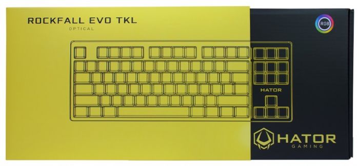 Клавіатура Hator Rockfall EVO TKL Kailh Optical Yellow (HTK-632)