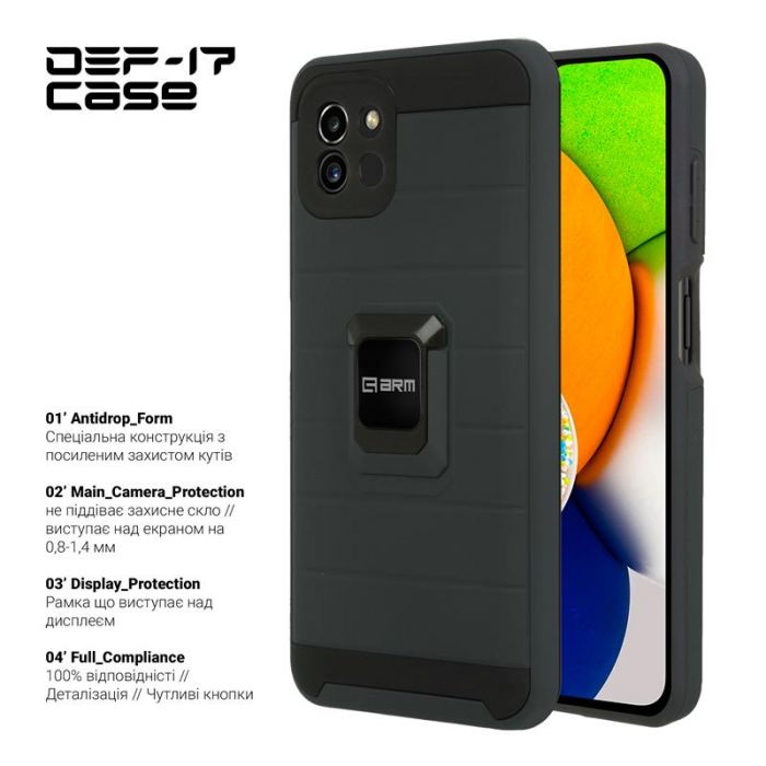 Чохол-накладка Armorstandart DEF17 для Samsung Galaxy A03 SM-A035 Black (ARM61350)