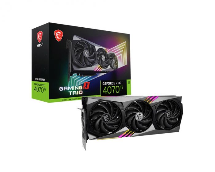 Відеокарта GF RTX 4070 Ti 12GB GDDR6X Gaming X Trio MSI (GeForce RTX 4070 Ti GAMING X TRIO 12G)