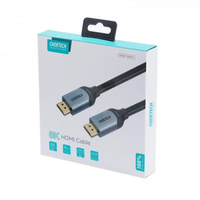 Кабель Choetech HDMI - HDMI V 2.1 (M/M), 2 м, Black (XHH01-BK)