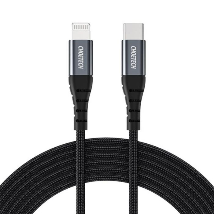 Кабель Choetech USB Type-C - Lightning (M/M), 2 м, Black (IP0041-BK)