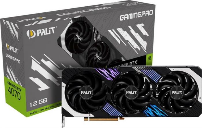 Відеокарта GF RTX 4070 12GB GDDR6X GamingPro Palit (NED4070019K9-1043A)