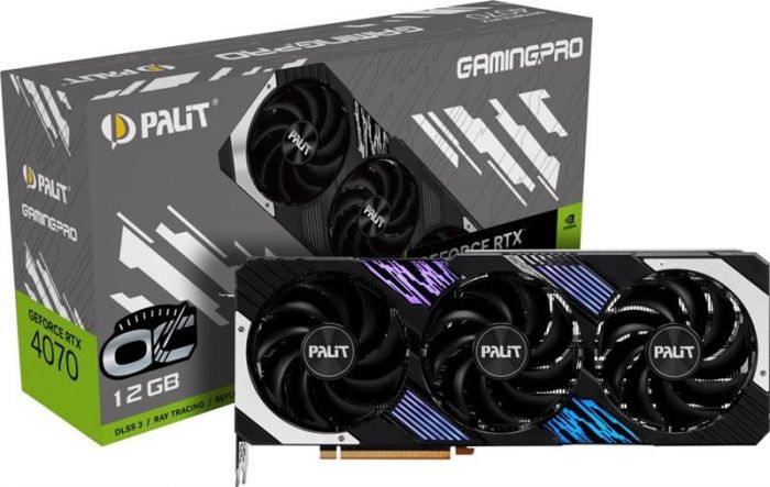 Відеокарта GF RTX 4070 12GB GDDR6X GamingPro OC Palit (NED4070H19K9-1043A)