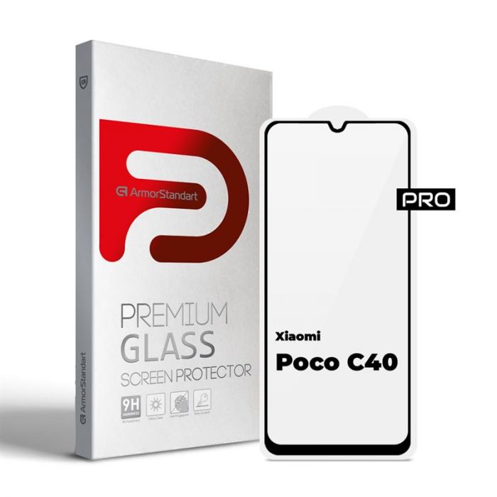 Захисне скло Armorstandart Pro для Xiaomi Poco C40 Black (ARM62124)