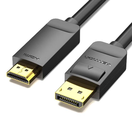 Кабель Vention DisplayPort - HDMI (M/M), 5 м, Black (HAGBJ)