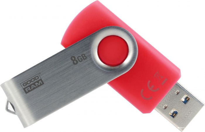 Флеш-накопичувач USB3.0  8GB GOODRAM UTS3 (Twister) Red (UTS3-0080R0R11)