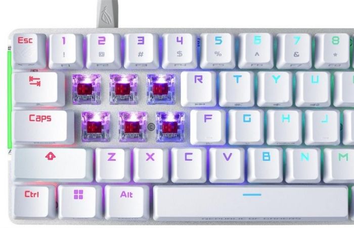 Клавiатура Asus ROG Falchion Ace LED 68key NX RD White (90MP0346-BKUA11)