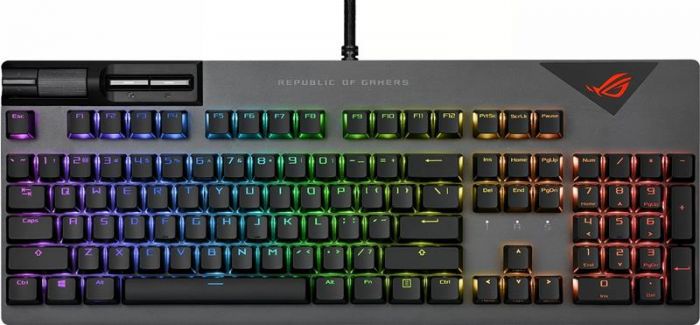 Клавiатура Asus ROG Strix Flare II LED 104key NX Red US Black/Grey (90MP02D6-BKUA01)