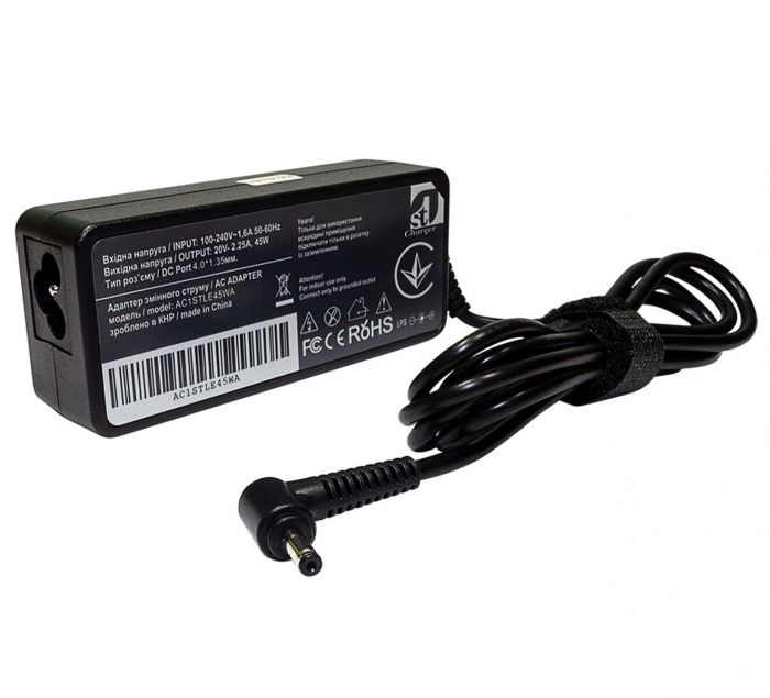 Блок живлення 1StCharger для ноутбука Lenovo 20V 45W 2.25A 4.0х1.35мм (AC1STLE45WF)