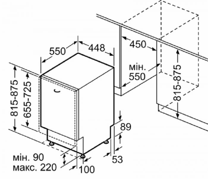 Вбудована посудомийна машина Bosch SRV2IKX10K