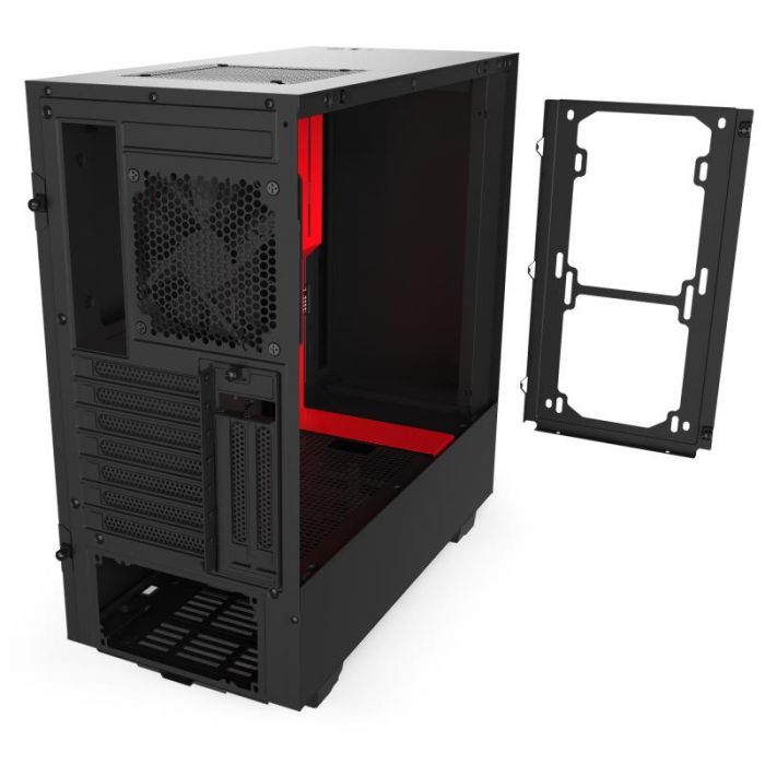 Корпус NZXT H510i Matte Black-Red (CA-H510I-BR) без БЖ