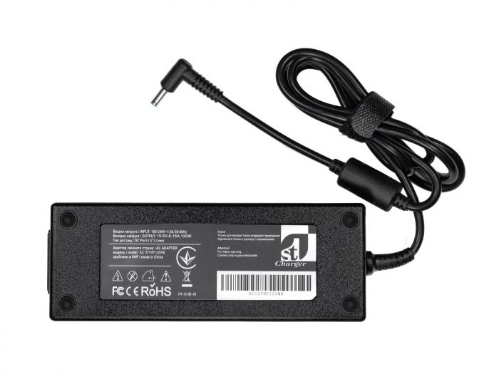 Блок живлення 1StCharger для ноутбука HP 19.5V 120W 6.15A 4.5х3.0мм (AC1STHP120WB)