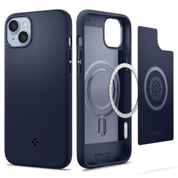 Чохол-накладка Spigen Mag Armor MagFit для Apple iPhone 14 Navy Blue (ACS05066)