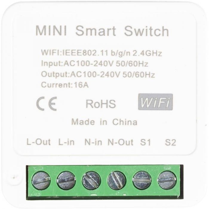 Розумний 1-канальний перемикач Wi-Fi TUYA (HS081386)