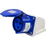 Силова розетка HiSmart 32A 2P+E 220V IP44 (123) (LX-123)