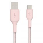 Кабель Belkin Braided+Strap USB - USB-C, 1.5 м Pink (F2CU075-05-C00-OEM)