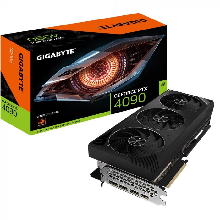 Відеокарта GF RTX 4090 24GB GDDR6X Windforce Gigabyte (GV-N4090WF3-24GD)