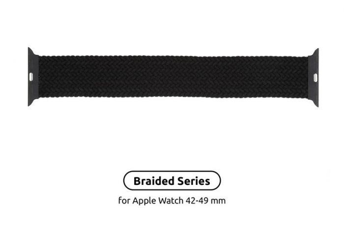Ремінець Armorstandart Braided Solo Loop для Apple Watch 42mm/44mm/45mm/49mm Charcoal Size 10 (172 mm) (ARM58074)