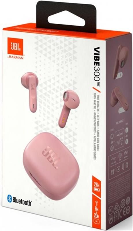 Bluetooth-гарнітура JBL Vibe 300TWS Pink (JBLV300TWSPIKEU)